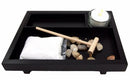 Wu Xin Meditation Zen Garden Set Rocks And Sand Garden With Rake & Candleholder