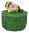 Gypsy Life Rasta Gnome Smoking On Bed Of Green Leaves Trinket Jewelry Stash Box