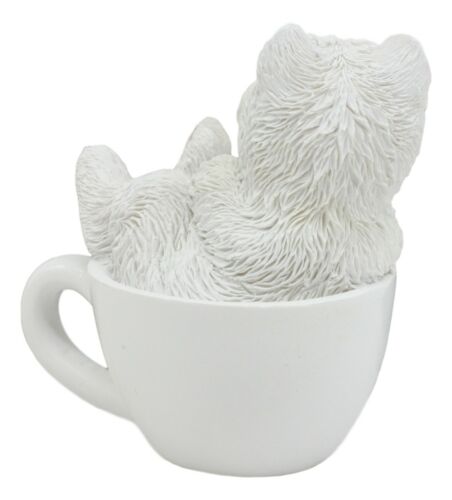 Ebros Realistic Mini Adorable West Highland White Terrier Dog Teacup 3" Tall Figurine - Ebros Gift