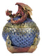 Ebros Red Wyrmling Dragon On Dragon Claw Scaly Colorful Decorative Box Figurine