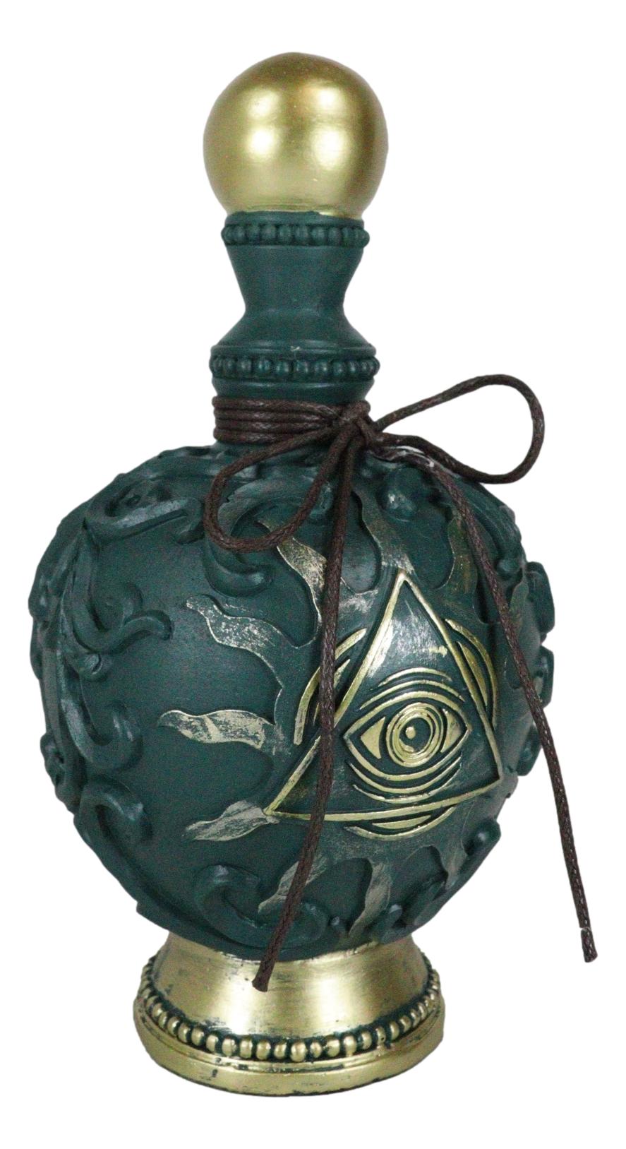 Occult Wicca Spiritual Pyramid All Seeing Eye of Providence Faux Bottle Decor