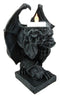 Ebros Gift Gothic Gargoyle Candle Holder Guardian Kneeling Servant Figurine 9"H