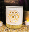Buddhist Mandala Flower Filigree Cutout Ceramic Votive Candle Oil Tart Warmer