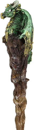 Ebros Aragon Green Dragon Cosplay Wand 9.5" Tall Accessory Fantasy Decor