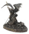 Bronzed Large Saint George The Dragon Slayer Statue 10"Tall I Will Fear No Evil