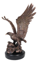 Ebros Wings Of Glory Bald Eagle Mother With Eaglets In Nest Electroplated Statue