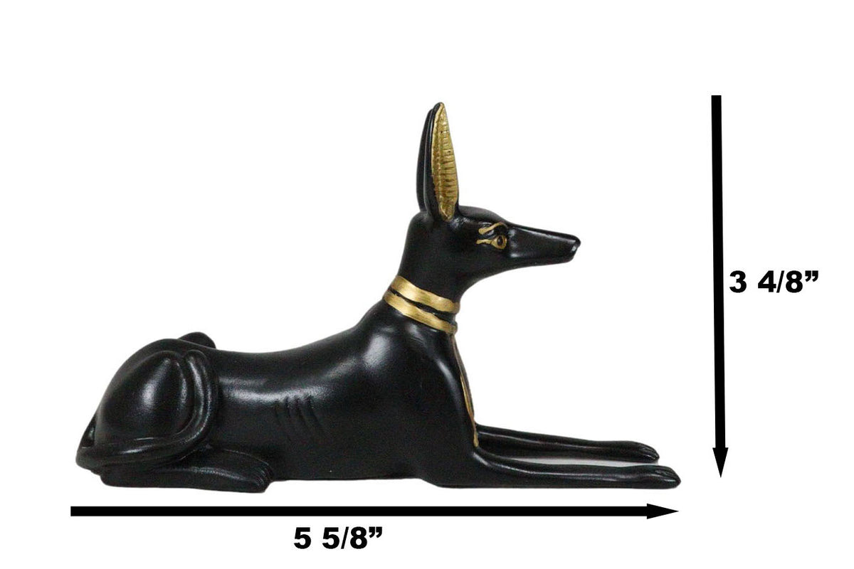 Egyptian Deity of Mummification Afterlife God Anubis In Dog Jackal Form Figurine