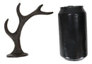 Set Of 5 Cast Iron Western Rustic Stag Deer Crown Antler Wall Coat Keys Hooks