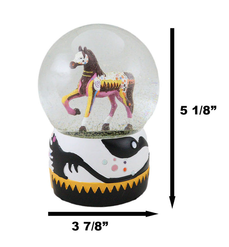 Trail Of Painted Ponies Western Praire Horizon Horse Glitter Water Globe Decor
