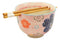 Pink Spring Floral Blossoms Ramen Noodles Soup Bowl With Bamboo Chopsticks Set