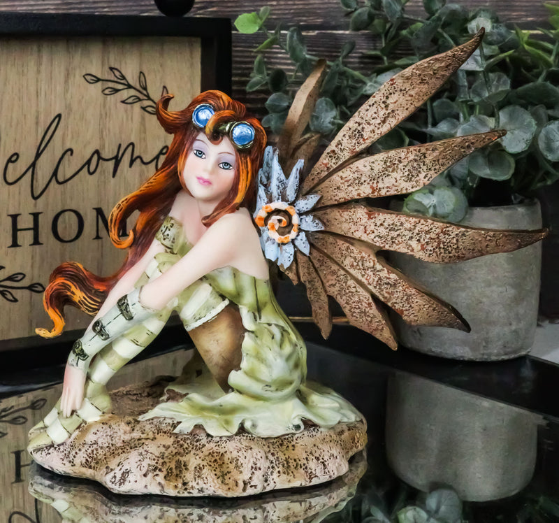 Amy Brown Thinking Of You Steampunk Aviator Pilot Fairy In Robot Wings Figurine