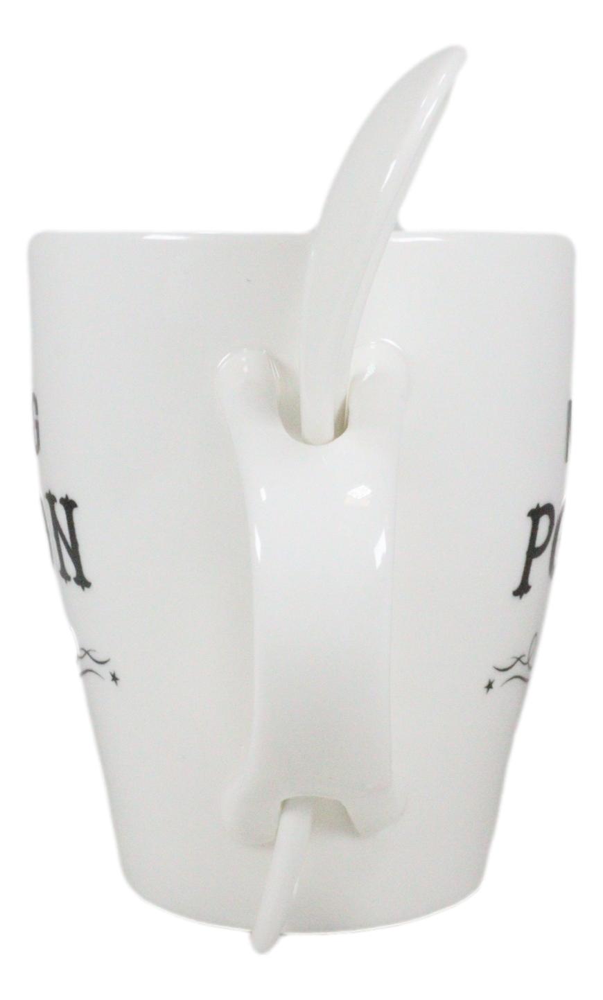 Witchcraft Wicca Morning Potion Pentagram Star Ceramic Coffee Mug And Spoon Set