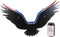 Ebros Large Flying American Flag Tattoo Bald Eagle Wall Sculpture 22" Long Decor