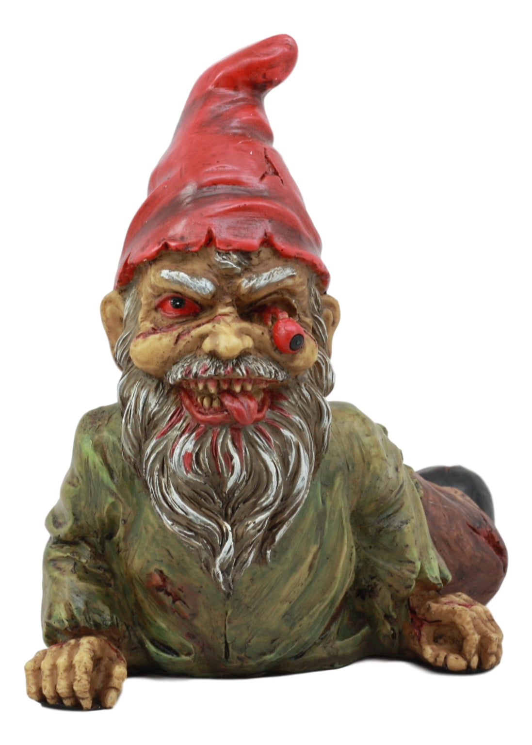 Ebros Walking Dead Severed Body Zombie Gnome Crawling On The Floor Statue 7"Long for Creepy Spooky Undead Underworld Halloween Sculpture Prop at Home Patio and Garden Decor