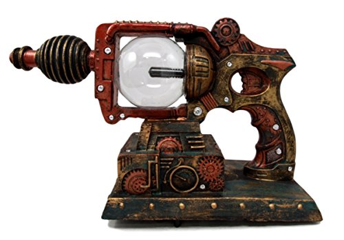 Ebros Steampunk Electric Laser Static Storm Ball Ionizer Gun Accent Lamp 12" L