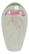 Marine Glow In The Dark Pink Jellyfish 6"H Glass Egg With Color LED Base Display