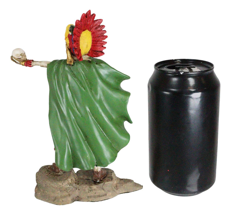 Tenochtitlan Aztec Eagle Warrior Skeleton Statue Day of The Dead Skull Phantom