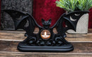 Lunaeca Gothic Lunar Moon Phases Cutout Winged Vampire Bat Votive Candle Holder