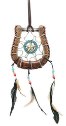 Ebros Western Lone Star Horseshoe Dreamcatcher Wall Hanging Decor 5"Diameter