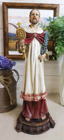 Catholic Saint Raymond Nonnatus With Monstrance and Martyr Palm Branch Figurine