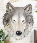 Ebros Large Fenrir Alpha Gray Wolf Head Wall Decor Plaque 14"Tall Art Decor