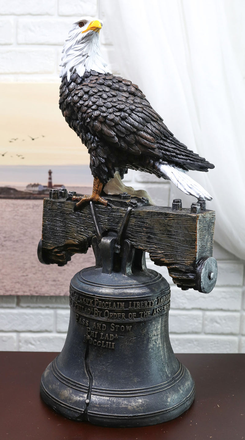 Ebros Independence Day American Patriotic Glory Bald Eagle Liberty Bell Statue