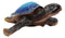 Nautical Ocean Blue Hues Giant Sea Turtle Swimming Decorative Figurine Tortoise