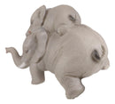 Ebros Sleeping Pachy Family Safari Elephant With Calf Shelf Snoozer Sitter Figurine