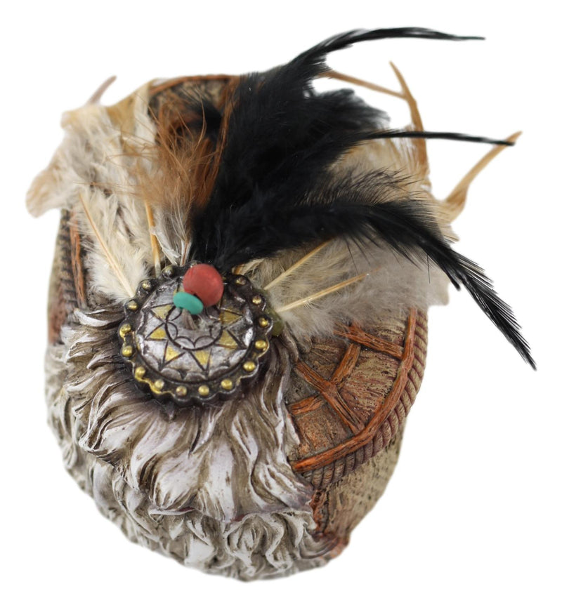 Southwestern Indian Dreamcatcher Feathers And Sun Medallion Decorative Box