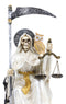 Ebros White Robe Holy Death Santa Muerte Day of The Dead Protection Figurine