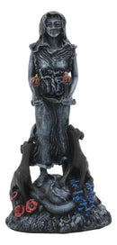 Oberon Zell Spiral Triple Goddess The Crone Hecate With She Dog Hounds Statue