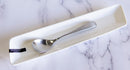 Set Of 2 Contemporary Slim Rhomboid White Porcelain Serving Platter Plates 14"L