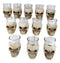 Ebros Grinning Skull Shot Glass Set of 12 Altar of Skulls Skeleton Ossuary Skull