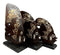 Balinese Wood Handicrafts Tropical Crown Angel Fish Family Set of 3 Figurines