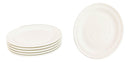 Set of 6 Modern Irregular Matte White Melamine Small Appetizer Dessert Plates