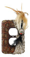 Set of 2 Western Indian Dreamcatcher Straws Feathers Double Outlet Cover Plates