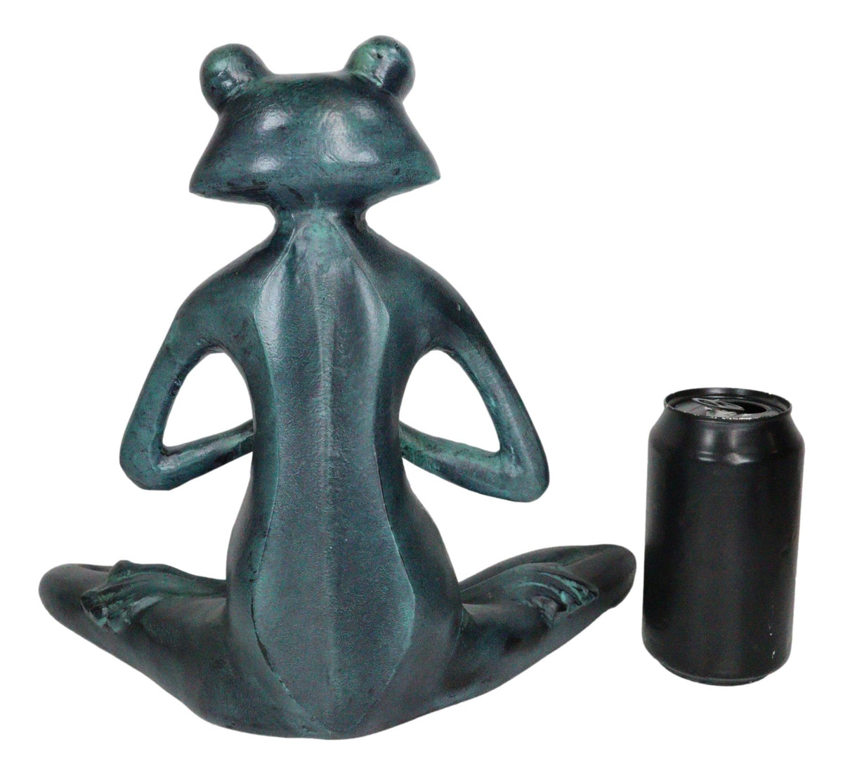 Ebros Gift Verdi Green Resin Yoga Meditating Buddha Frog Garden Statue 11.75" Tall