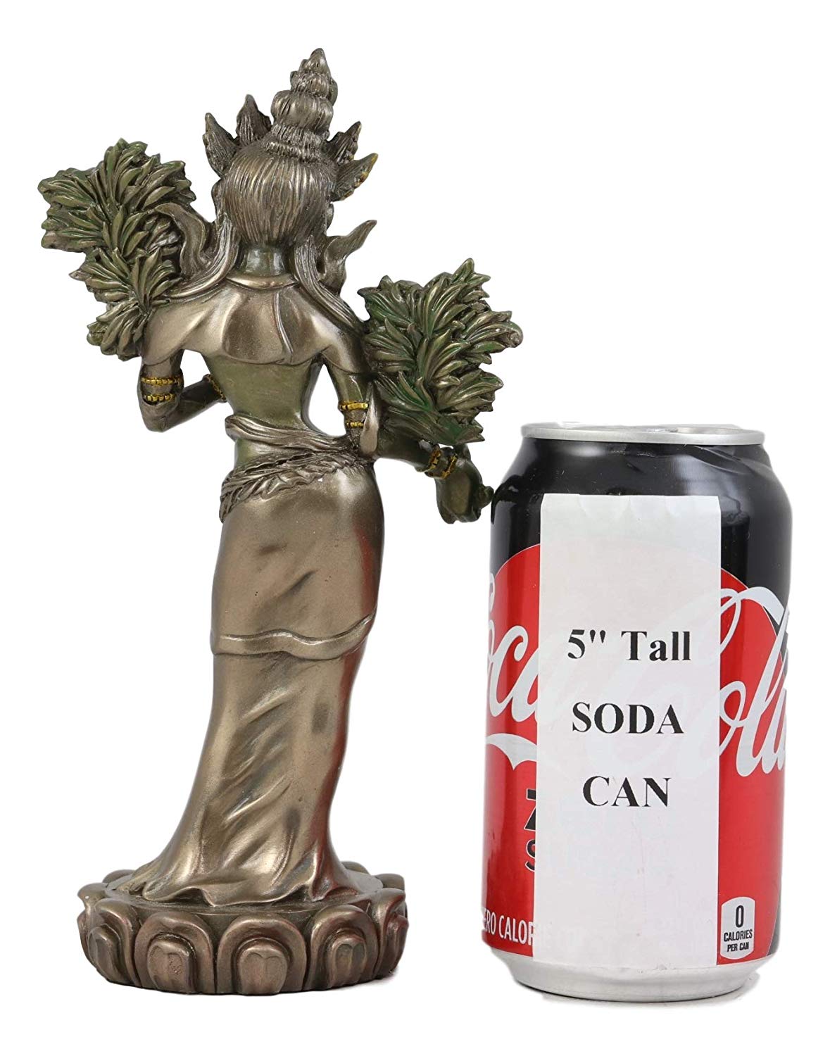 Ebros Tibet Buddha White Tara Goddess of Compassion and Healing Statue 8.25"H - Ebros Gift
