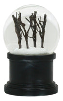 Windy Christmas Snow Winter Trees Night Scene Light Up Snow Water Globe With Fan