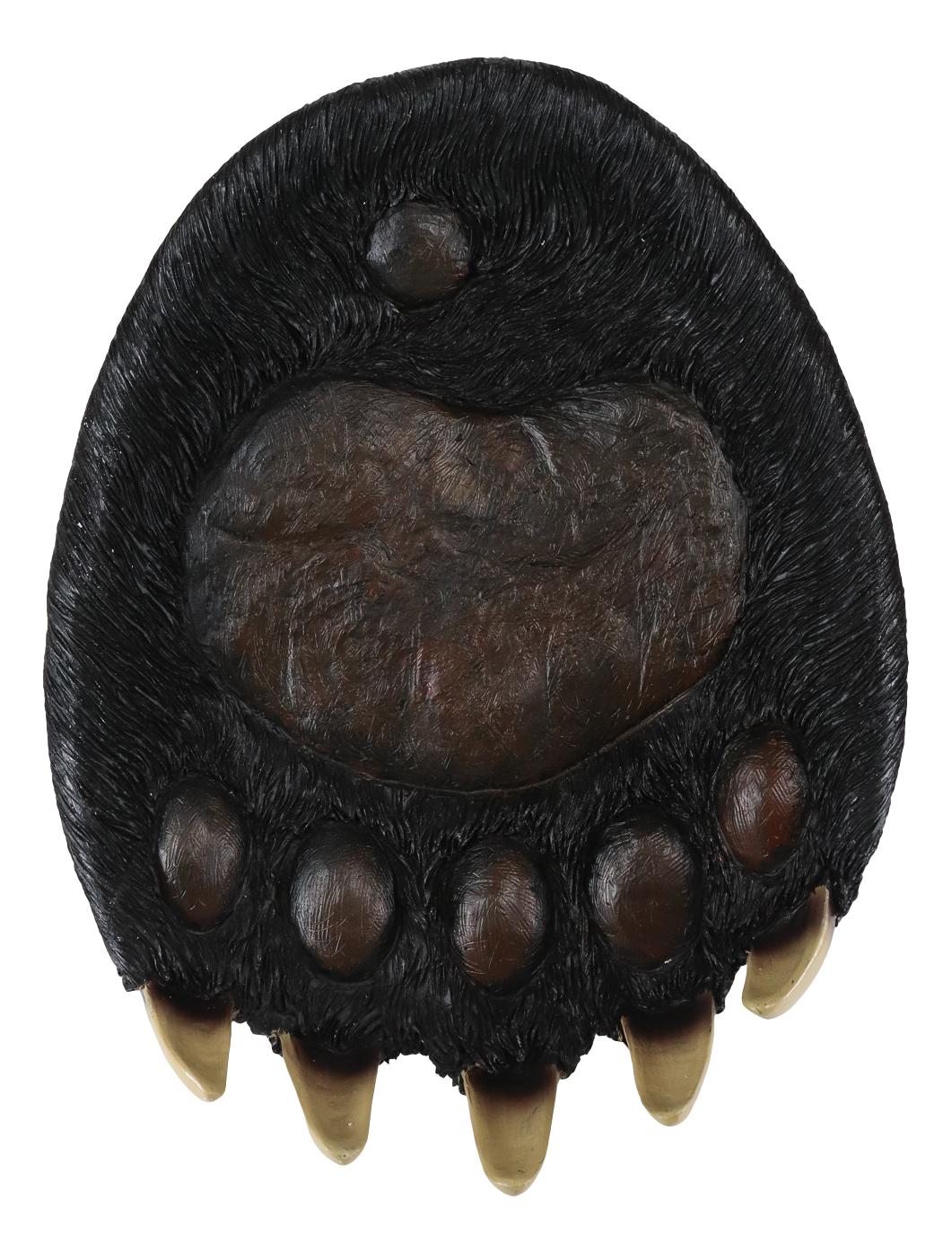 Rustic Large Black Bear Paw With Claws Fruit Platter Candy Treat Bowl Plate 12"W