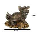 Feng Shui Celestial Black Dragon Turtle Statue Charm For Protection and Wealth