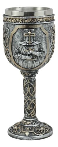 Medieval Knight Of Chivalry Gauntlet 9.5"H 8oz Wine Drink Goblet Chalice Cup