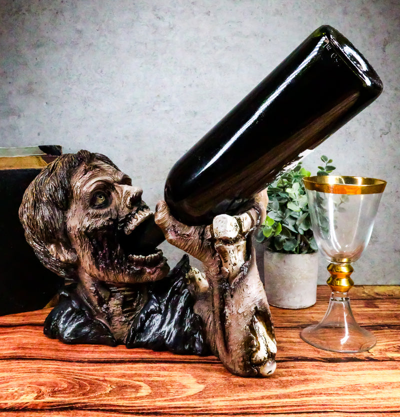 Ebros Spooky Walking Undead Zombie Drinking Wine Bottle Holder