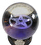 Ebros Sabbatic Goat Baphomet Ram Skull Pentagram LED Glass Gazing Ball Figurine