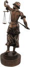 Modern Dike Lady Of Justice In armor Bearing Scales and Sword Figurine 9.5"H
