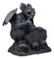 Ebros Large Gargoyle by Skull Graveyard Statue with Get Off My Lawn Sign 15"H Sculpture