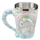 Ebros Gift Sacred Heavenly Rainbow Unicorn Mug 12oz Celtic Knots Rim Magical Elixir Of Youth Beer Stein Tankard Coffee Cup Drink 5"H