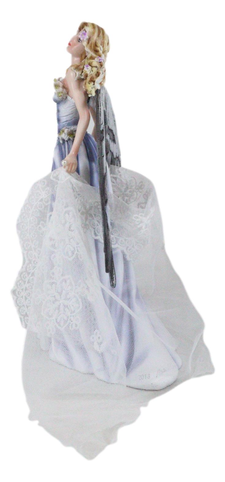 Ebros Last Light Ethereal Bridal Fairy Statue with Embroidered Sheer Fabric 10.5" Tall by Nene Thomas Decorative Mythical Fantasy Figurine Collectible As Gift Ideas for Women Or Girls Anniversary