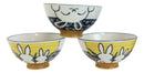 Pack Of 10 Made In Japan Ceramic Colorful 2 Rabbits Gazing Moon Soup Rice Bowls