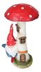 Whimsical Garden Gnome By Toadstool Mushroom Home LED Courtesy Light Figurine